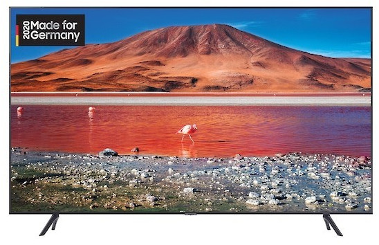 Samsung GU43TU7199U 108 cm (43 Zoll) LED Smart TV (Ultra HD, HDR) HD-Triple-Tuner (Sat, Antenne, Kabel) Modelljahr 2020 Energieklasse G (DE-Modell)