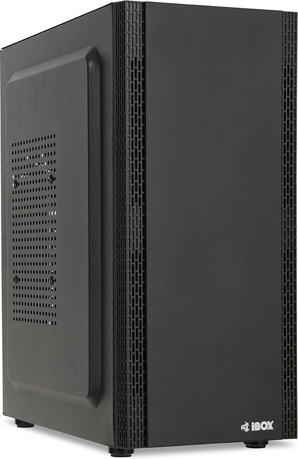 iBox I-BOX ANTILA 39 Midi-Tower ATX Box, Schwarz, mit 2 Lüftern, Staubfilter und 7 Erweiterungssteckplätzen