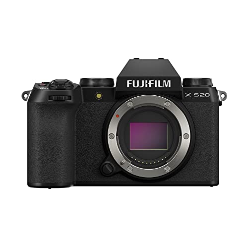 Fujifilm X-S20 Gehäuse, 26,1 MP Systemkamera mit X-Trans CMOS 4 Sensor, integrierter Fünf-Achsen-Bildstabilisierung und 6,2K/30p Videofunktion