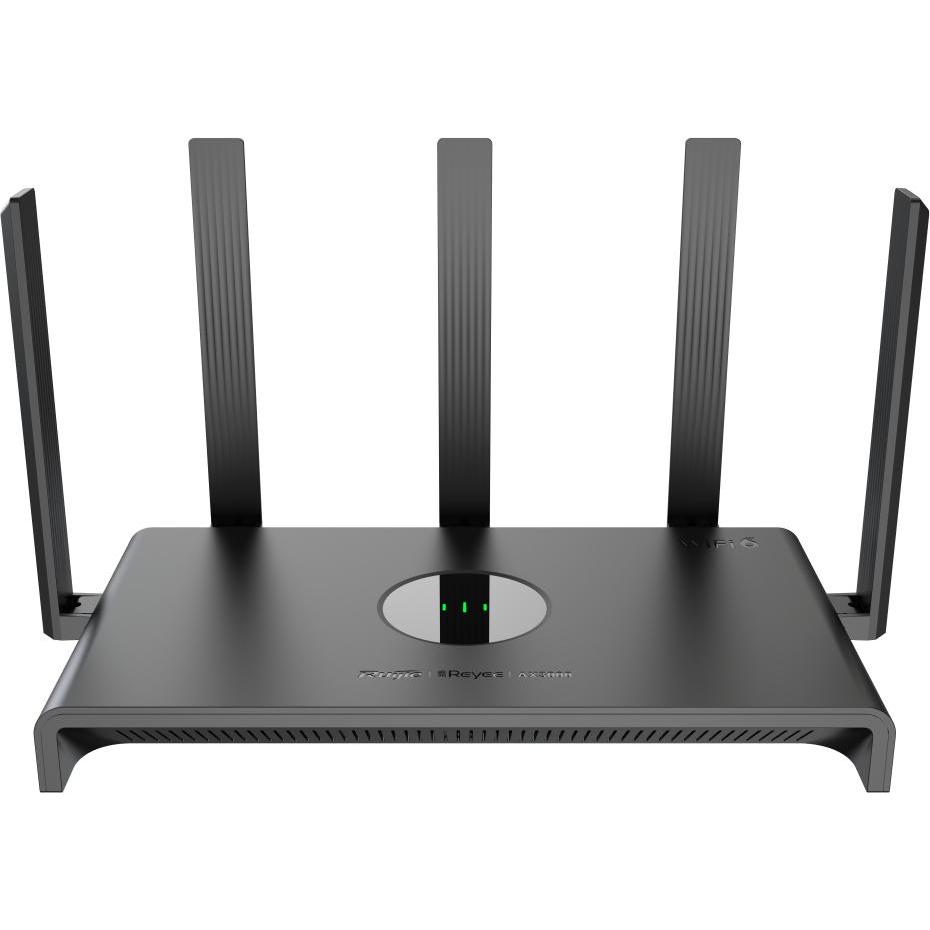 Ruijie AX3000 Dual-Band Gigabit Wi-Fi 6 Gaming Router, 2402 Mbps auf 5 GHz, Schwarz