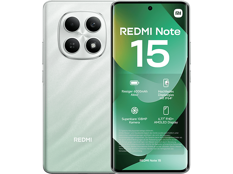 XIAOMI REDMI Note 15, Smartphone mit 128 GB Speicher, Dual SIM, Forest Green