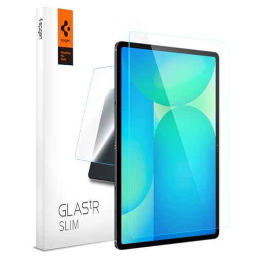 Spigen Glas.tR Slim Schutzfolie für Samsung Galaxy Tab S10 FE Plus, 9H kratzfest, kristallklar, ölfrei, hüllenfreundlich