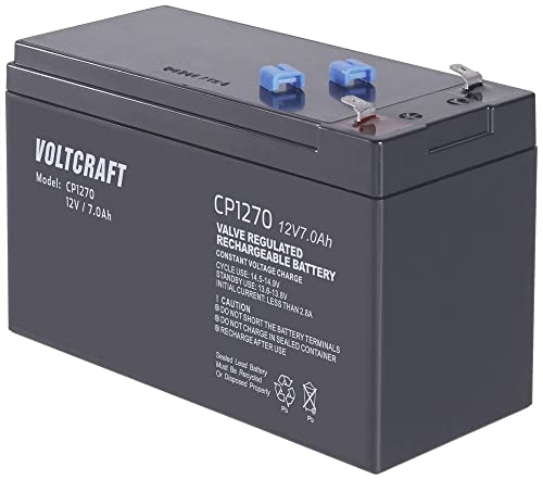Voltcraft CE12V/7Ah VC-12713970 Bleiakku 12V 7Ah Blei-Vlies (AGM) Flach, Schwarz