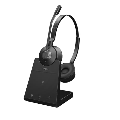 Jabra Engage 45 SE Stereo, professioneller Kopfhörer mit DECT Security und 150m Reichweite