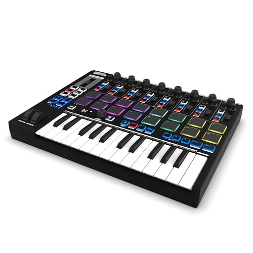 Reloop Keypad Pro, Kompakte USB-MIDI DAW-Workstation mit 4-in-1-Funktionalität, schwarz
