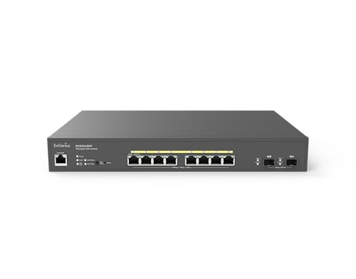 EnGenius ECS2510FP, voll verwalteter Layer 2+ Switch mit 10 Ports, 8x 2.5 GbE, PoE Budget 240W, 8x PoE++ bt, 2x SFP+, schwarz