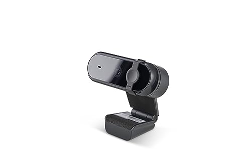 Nilox Autofocus Nxwca02, 4K Webcam mit 8,3 MP Bildsensor, 3840 x 2160 Pixel, USB 2.0, schwarz, integriertes Mikrofon
