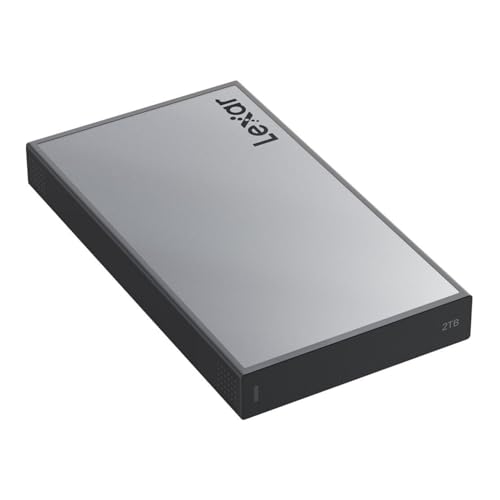 Lexar PRO Workflow Portable SSD (2 TB), Externe SSD mit 2000 MB/s, IP68 Wasser- und Staubschutz, Grau