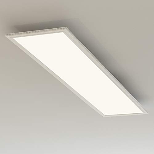 BRILONER Leuchten - LED Deckenlampe, LED Panel mit Bewegungsmelder, Tageslichtsensor, 4.100 Lumen, 4.000 Kelvin, 38W, Weiß, 119.5 x 29.5
