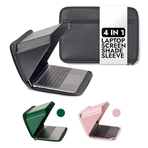 Philbert Danish Design Laptop-Sonnenschutz aus Hanf und veganem Leder, 15-16 Zoll, flexibel und umweltfreundlich