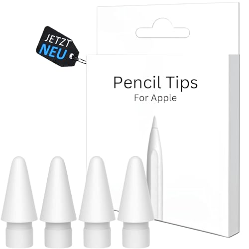 S&T Design Eingabestift Spitze für Apple Pencil 2. Generation und Apple Pencil 1. Generation (4PACK), Hochempfindlich, POM Ersatzspitzen für Apple iPad Pencil Nib Tips