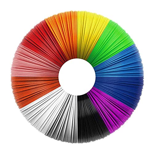 Filapen® 3D Stift PCL Filamente 1.75 mm, 100 Meter Packung, 15 Farben, biologisch abbaubar, geruchsneutral, Niedrigtemperatur-Filament
