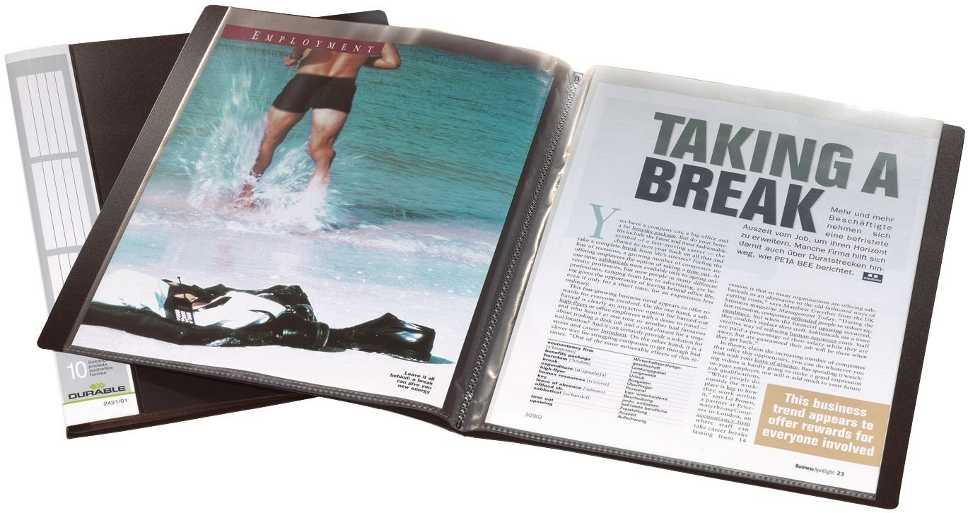 DURABLE Präsentationsordner DURALOOK, A4, mit 10 Sichthüllen, schwarz - Preisvergleich