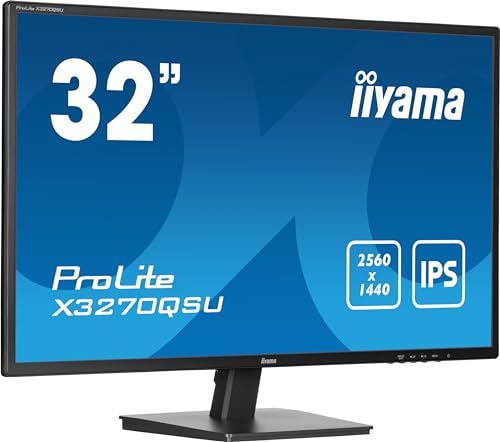 iiyama Prolite X3270QSU-B1 31,5" IPS LED-Monitor WQHD 100Hz HDMI DP USB3.2 AdaptiveSync schwarz