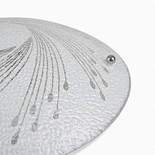 M2 OUTLET Mextronic Glas-Deckenleuchte rund: Ø25CM 10457, Smarte Deckenbeleuchtung in metall mit Fassung for 1xE27 bis max. 40W, weiß