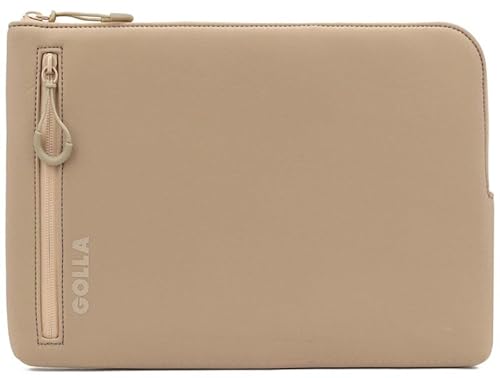 Golla Laptop Tasche aus Neopren, 15 Zoll, Coffee - Wasserdichter Sleeve für MacBook, Asus und mehr / Elegante Laptophülle / Reißverschluss mit Neoprenmantel