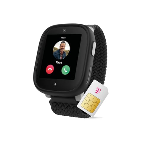 Deutsche Telekom Xplora X6 Play Smartwatch Schwarz für Kinder, GPS-Tracker, SOS-Taste, Mix&Match Zubehör, Kamera, Schrittzähler, 1 GB RAM, 8 GB Speicher, inklusive 30 € Amazon Gutschein bei SIM-Aktivierung