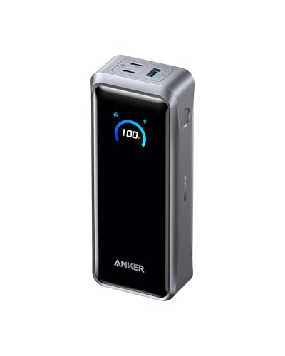 Anker Prime Powerbank 26250mAh, tragbares Ladegerät mit 300W Ausgang, 3 Ports, bidirektionales Laden, App-Steuerung, TSA-zugelassen für MacBook und iPhone 16/17-Serie