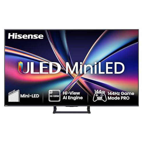 Hisense 55E8Q Mini-LED QLED TV mit Dolby Vision & Atmos, AI 4K Upscaler, Subwoofer und über 1 Mrd. Farben