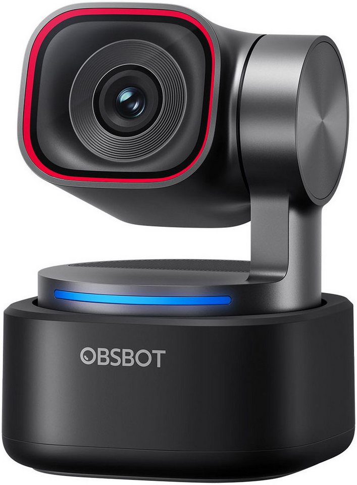 OBSBOT OBSBOT TINY 3 Webcam, 4K Ultra HD mit AI Tracking 2.0 und studiotauglichem Mikrofonsystem, Aluminiumgehäuse