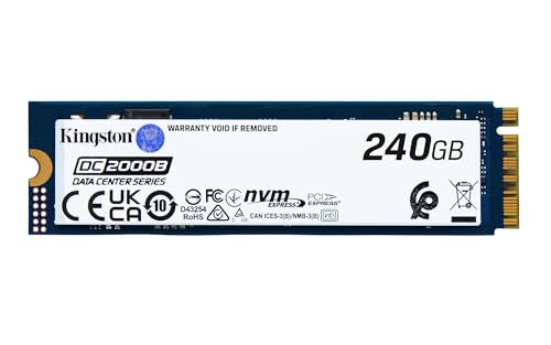 Kingston Data Center DC2000B PCIe 4.0 NVMe M.2 2280 240G Enterprise SSD - SEDC2000BM8/240G, PCIe 4.0 NVMe Gen 4x4 Leistung, Stromausfallschutz auf Hardwarebasis, Latenz und IOPS-Konsistenz, entwickelt für Rechenzentren