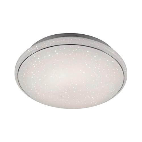 Paul Neuhaus LED Deckenleuchte LeuchtenDirekt 14366-16 Jupiter 40W Fernbedienung Dimmbar Ø 60cm in Weiß mit Sternenhimmeloptik