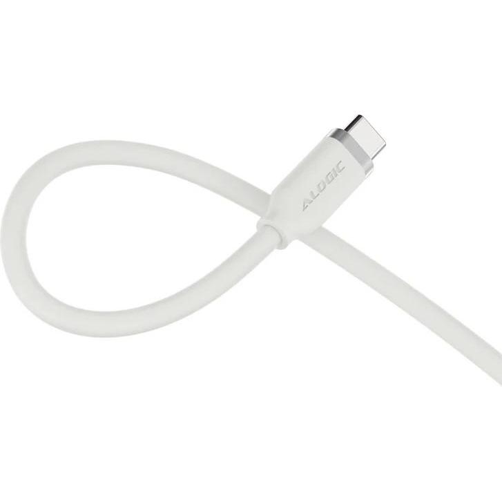 Alogic Elements Silicone USB-C - USB-C Kabel, 2m, weiss, 240W, USB 2.0, Hi-Speed Datenübertragung 480 Mbit/s