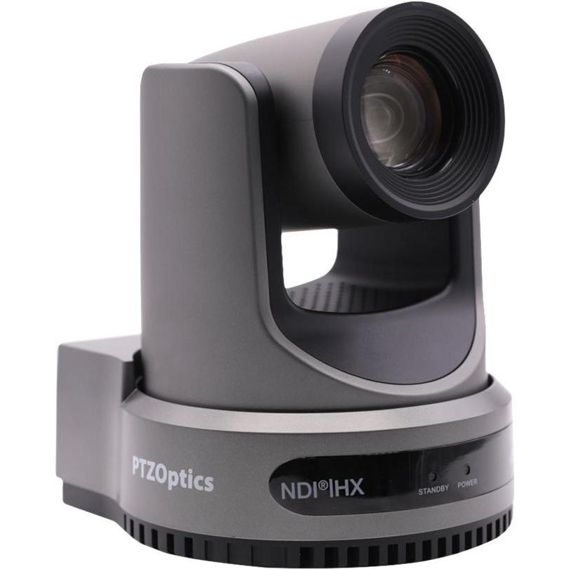 PTZOptics Move 4K 30X Netzwerkkamera, 4K UHD Videoaufnahme mit 30x optischem Zoom, grau