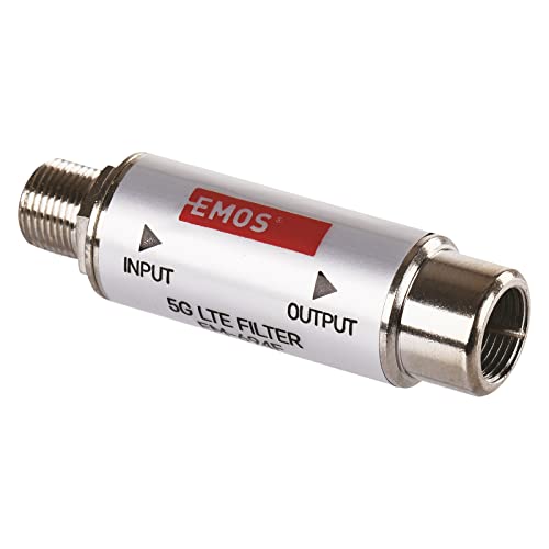 EMOS LTE/4G/5G Sperrfilter, Durchlassbereich bis 694 MHz, DC Durchlass, 1,6 x 4 cm, F-Anschluss J5711 Silbern - Preisvergleich