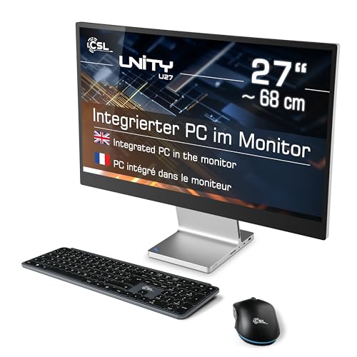 CSL-Computer Unity U27 All-in-One-PC, 27 Zoll Full HD IPS Display, Intel Core i5-1235U CPU, 4000 GB M.2 SSD, 64 GB DDR5-RAM, Windows 11 Pro