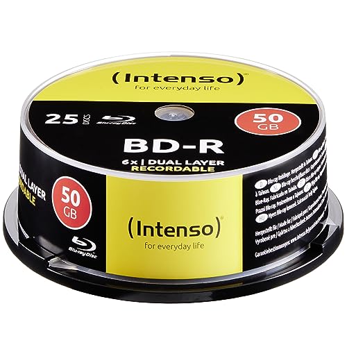 Intenso Blu-Ray 50GB, 6X Speed, Recorcable - 25pcs Cake Box