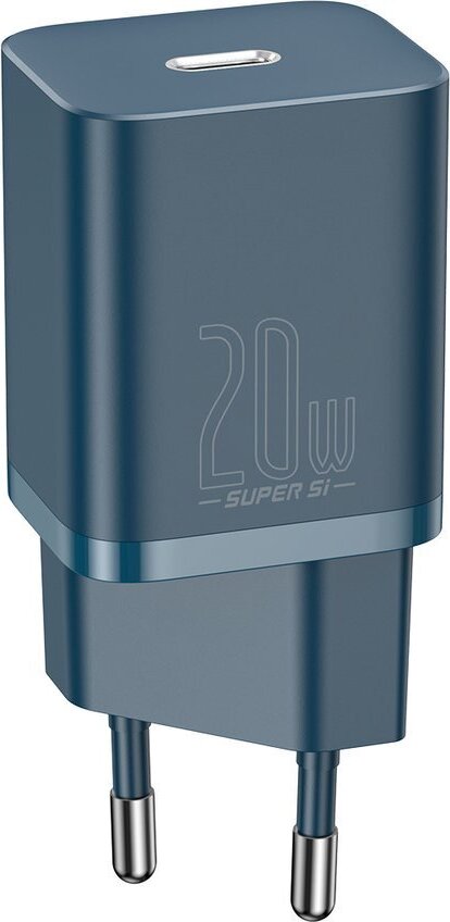 Baseus Super Si Schnellladegerät 1C 20W (Blau) - Klein und handlich, Power Delivery 20W, Quick Charge 3.0