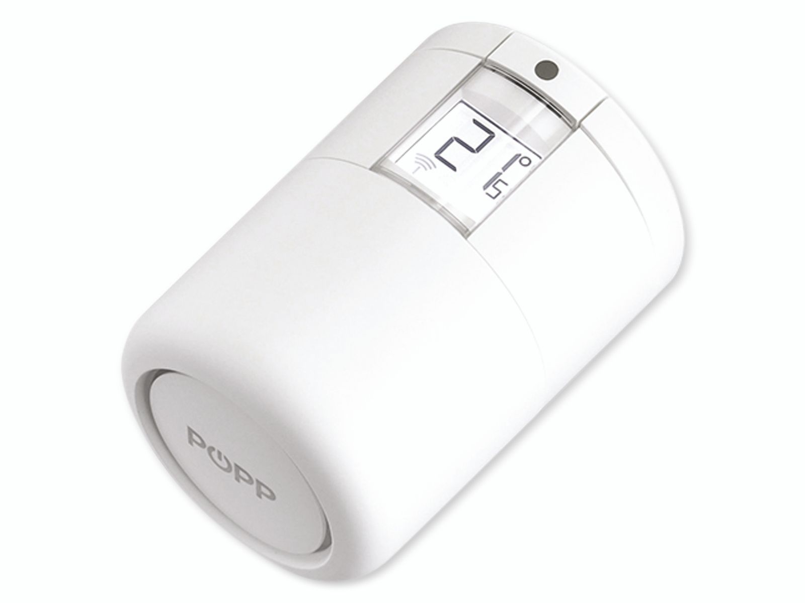POPP ZigBee Heizungsthermostat, SmartThings & Amazon Alexa kompatibel - Heizungssteuerung via ZigBee Funk, Heizungsthermostat inkl. Adapter + Batterien, Heizkörperthermostat, weiß (POPZ701721)