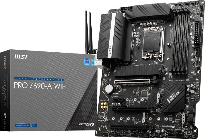 MSI PRO Z690-A WIFI - ATX - LGA1700-Sockel - Z690 Chipsatz - USB-C Gen2, USB 3.2 Gen 1, USB 3.2 Gen 2, USB-C Gen 2x2 (7D25-017R)