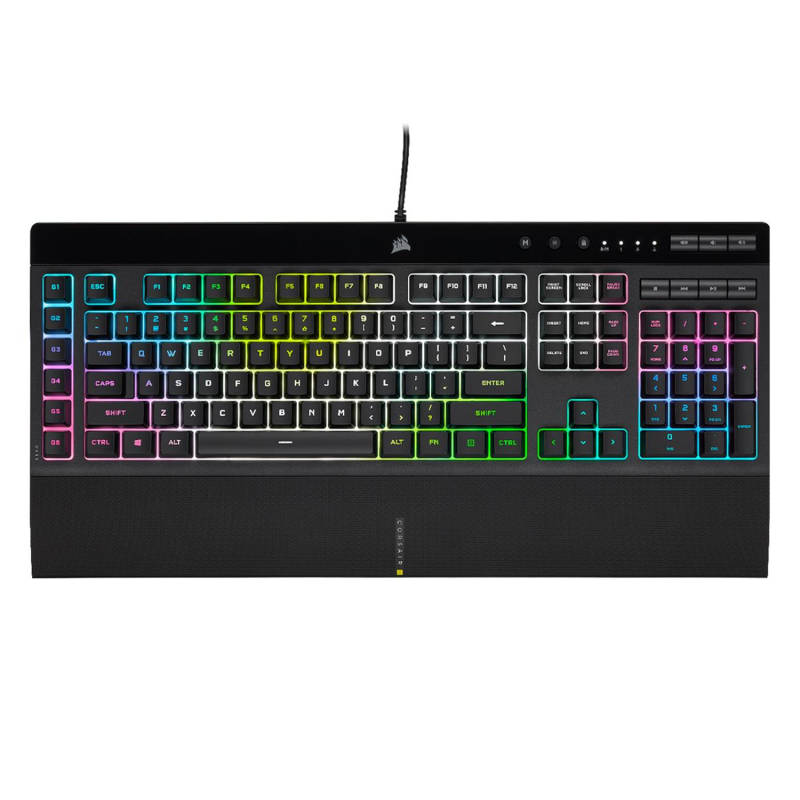 Corsair K55 RGB PRO XT Tastatur USB QWERTY Englisch Schwarz (CH-9226715-NA)