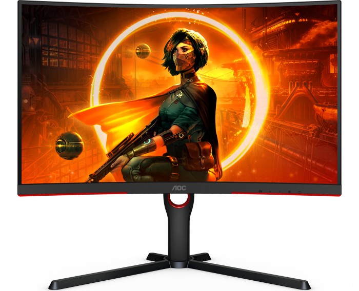 AOC Agon CQ27G3SU/BK - 27 Zoll, Quad HD (2560 x 1440 Pixel), VA, 165 Hz, 4 ms, 300 cd/m² (CQ27G3SU/BK)