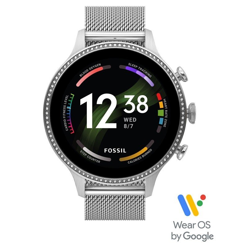 Fossil Gen 6 FTW6083 Smartwatch Damen, Edelstahlgehäuse, Silber