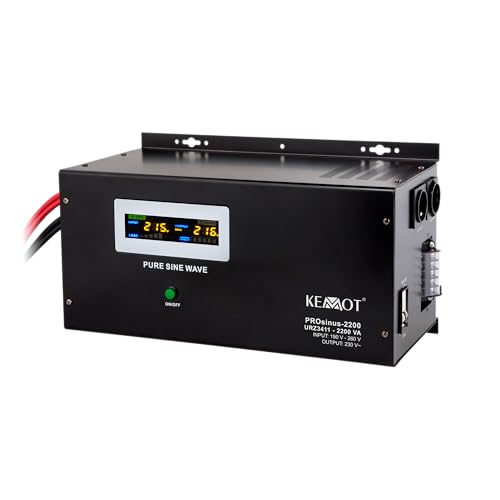 Kemo Unterbrechungsfreie Stromversorgung USV 12V 230V 3000VA, Standby USV mit 360W Leistung, Desktop-Gerät