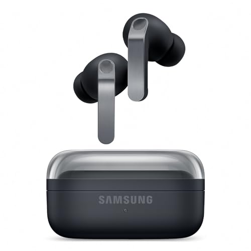 Samsung Galaxy Buds 4 Pro, Kabellose Hi-Fi Bluetooth-Kopfhörer mit 2-Wege-Lautsprechern, Adaptive Noise Cancelling, 360 Audio, AI Sprachsteuerung, Schwarz