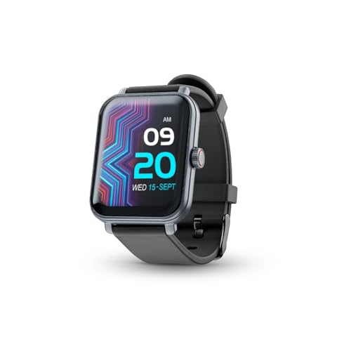 Cellularline Bluetooth Smartwatch ION PRO SQUARE Black, wasser- und staubdicht mit TFT-Displaytechnologie, Herzfrequenz- und Schlafüberwachung