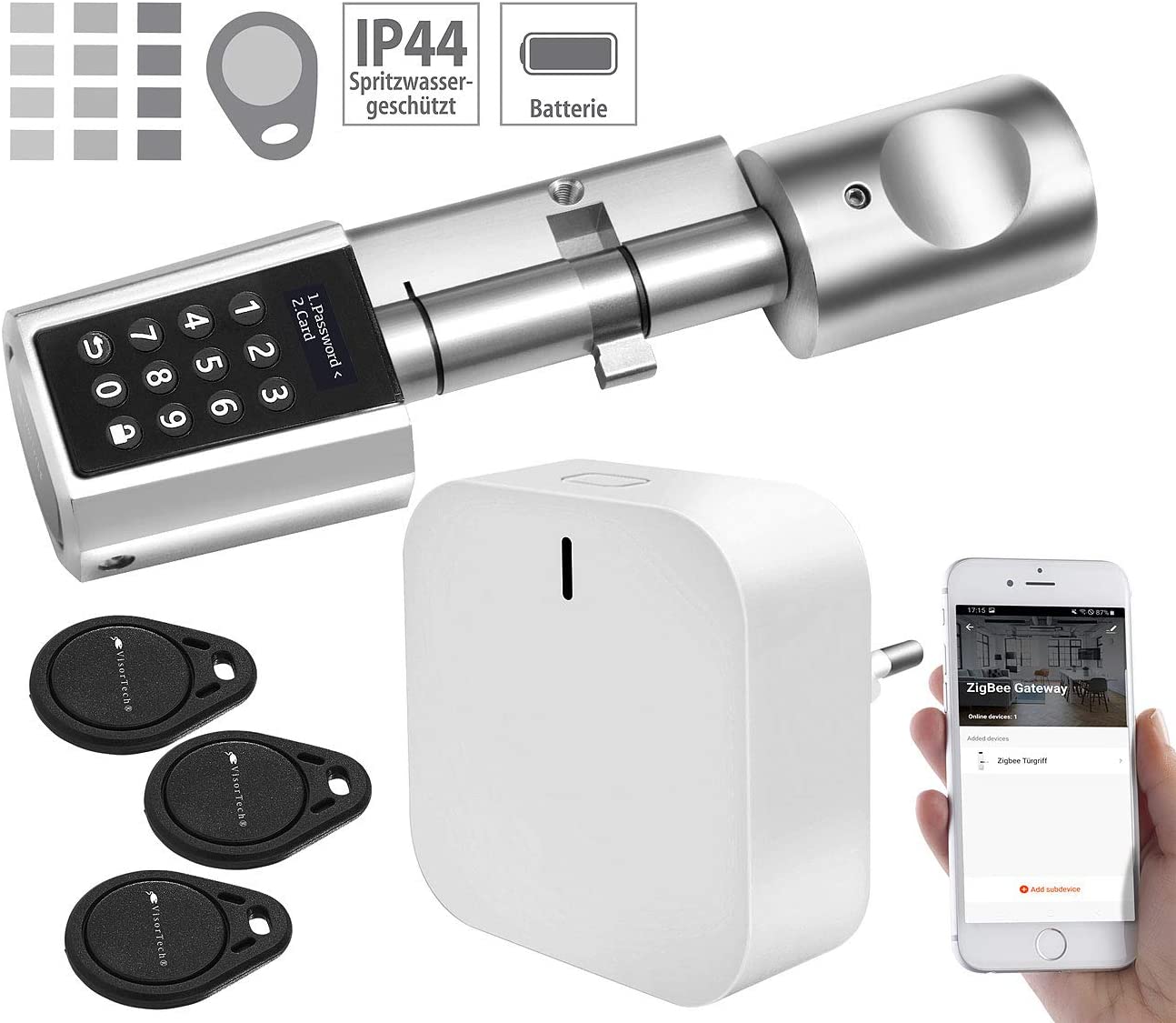 Nuki Smart Lock Pro (4. Generation), smartes Türschloss mit WLAN und Matter  für Fernzugriff, elektronisches Türschloss macht das Smartphone zum  Schlüssel, mit Akku Power Pack, weiß : : Baumarkt