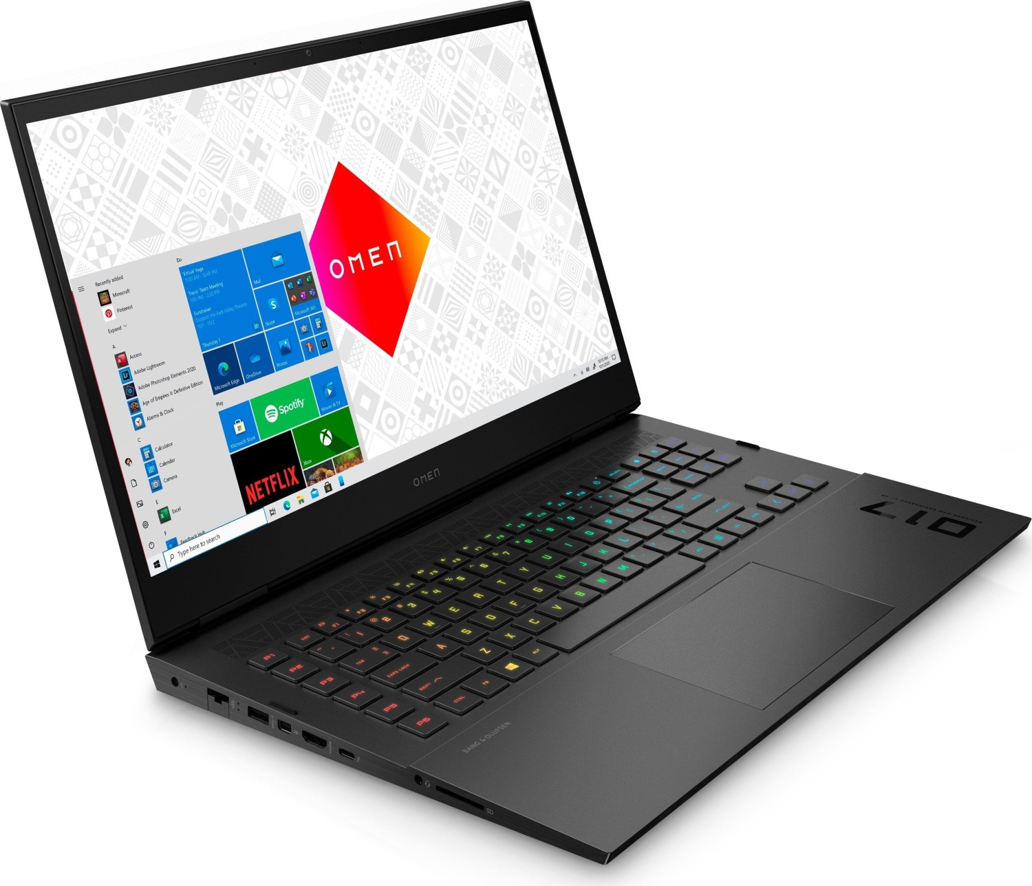 HP Omen 17-ck0176ng Gaming-Laptop - 17,3 Zoll (43,9 cm) Full HD, 144 Hz, Intel Core i9-11900H, 16GB, 1000GB, NVIDIA GeForce RTX 3070, ohne Betriebssystem (4H3U9EA)