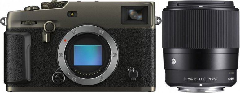 Fujifilm X-Pro3 DURA Systemkamera, schwarz + Sigma 30mm f1,4 DC DN (C)