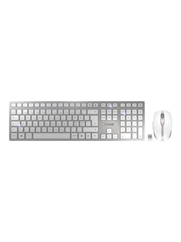 Cherry DW 9100 - Tastatur & Maus Set - Silber - Nordisch QWERTY