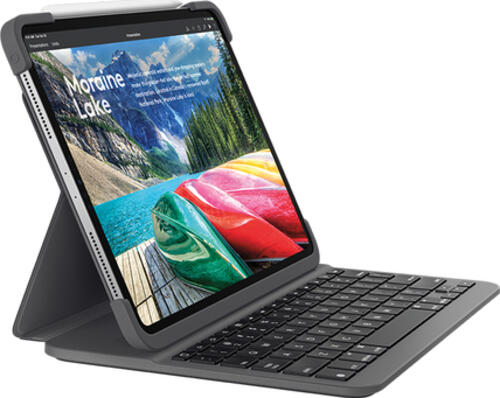 Logitech Slim Folio Pro Bluetooth-Tastatur, CH, schwarz (920-009156)