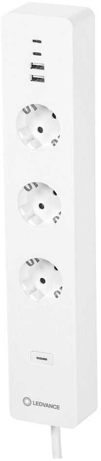 Ledvance Smart Plug mit WiFi Technologie, dreifache Steckdosenleiste mit Überlastschutz und Überspannungsschutz inklusive US