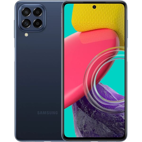 Samsung Galaxy M53 5G Smartphone 17,018cm (6,7 Zoll) AMOLED-Display, 128GB interner Speicher, 8GB RAM, Dual-SIM, Android 12, Dark Blue