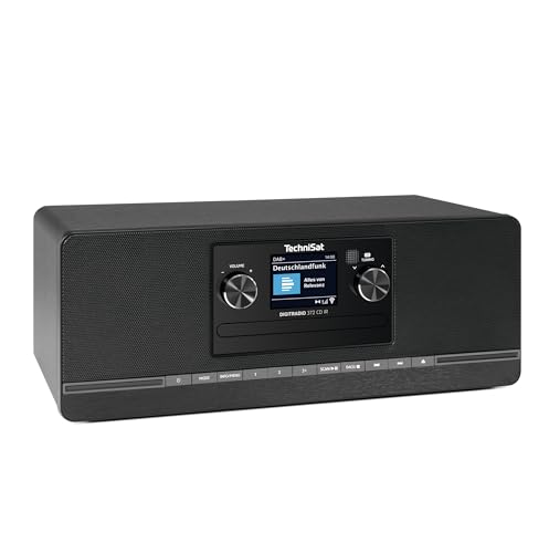 TechniSat DIGITRADIO 372 CD IR – Stereo Internetradio mit DAB+, UKW, CD-Player, WLAN, Bluetooth, Farbdisplay und App-Steuerung - Schwarz