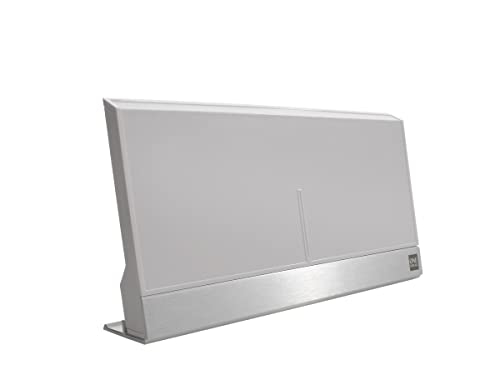 One For All – 3G/4G/5G-blockfilter - DVB-T2 Zimmerantenne – Digital-TV in Full HD – Signal Clear-Technologie– 0 bis 25 km Reichweite – Weiß – SV9386-5G