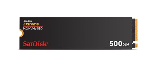 SanDisk Extreme M.2 NVMe SSD 500 GB, PCIe Gen 4.0, bis zu 5.000 MB/s, nCache-Technologie, 5 Jahre Garantie